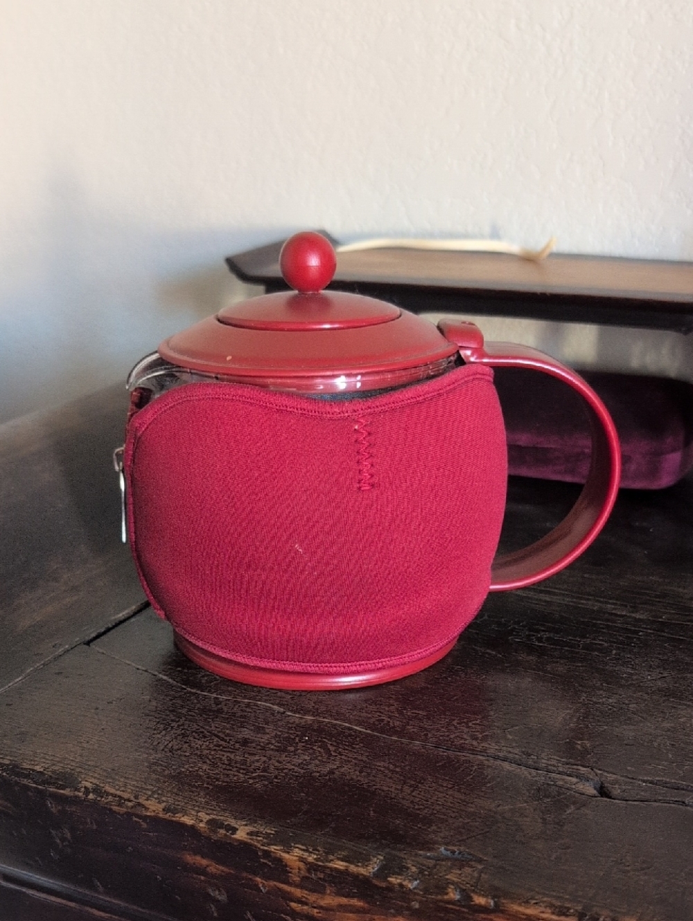 BonJour Tea "Prosperity" Borosilicate Glass Teapot with Plastic Frame